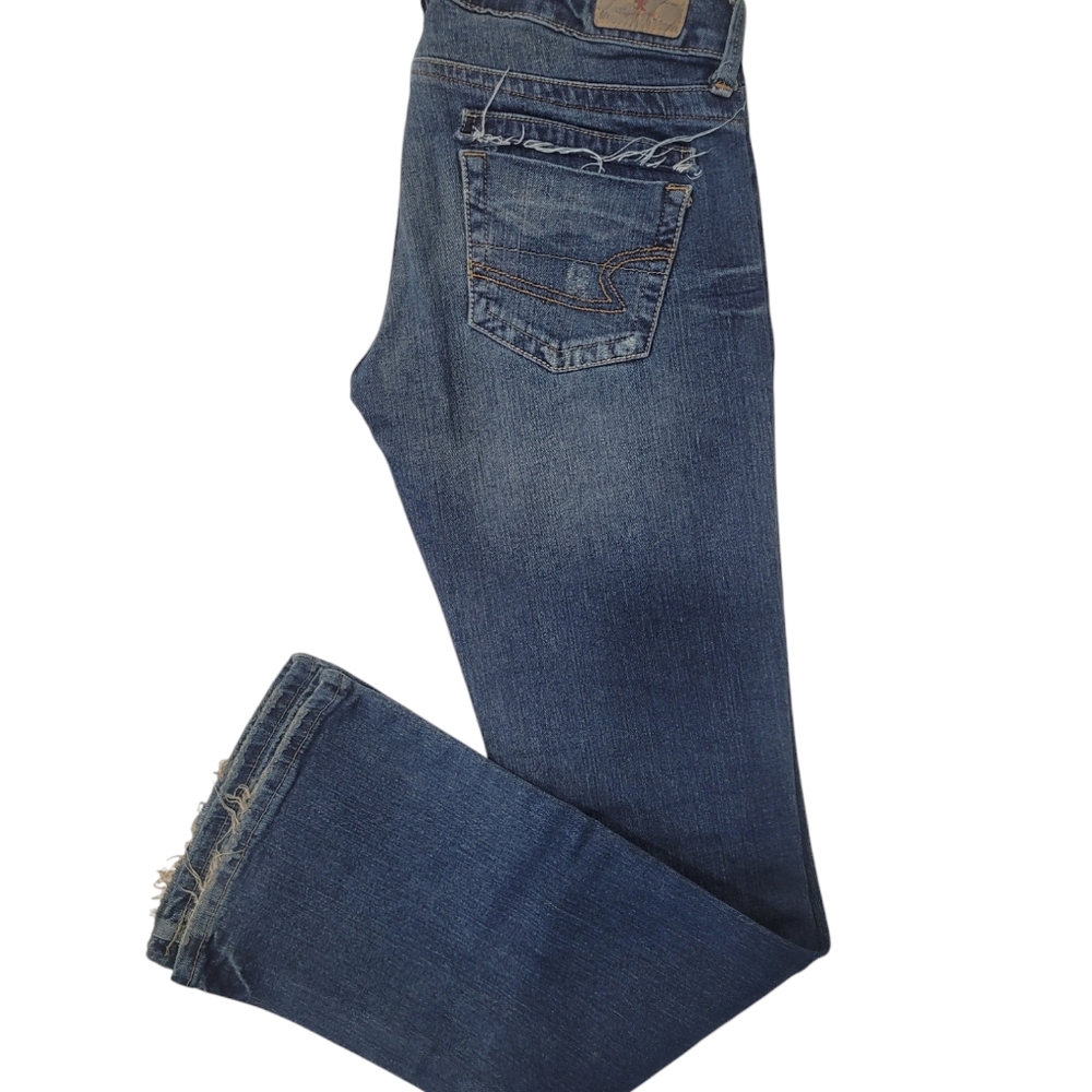 Boot Cut Ripped Jeans - Picture 2 of 3